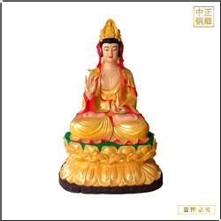 貼金觀音菩薩銅佛像
